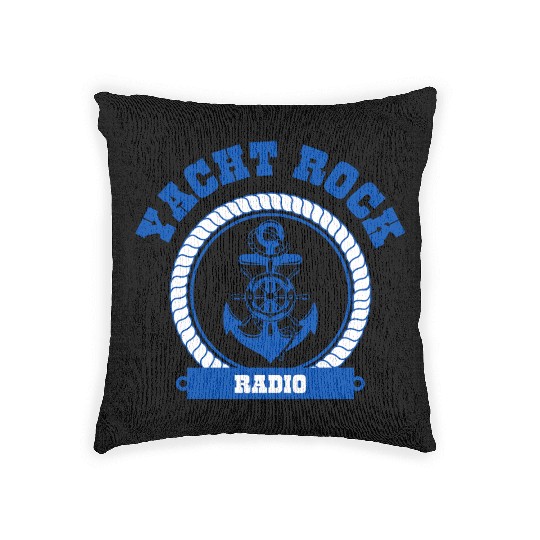 YACHT ROCK - BLUE LETTERS Woven Pillows
