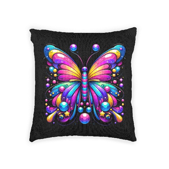 Colorburst Fantasy Butterfly Woven Pillows