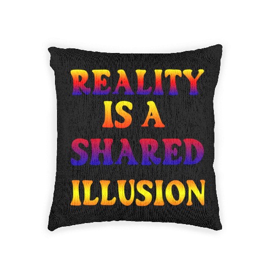 Vivid Psychedelic Illusion Text Woven Pillows