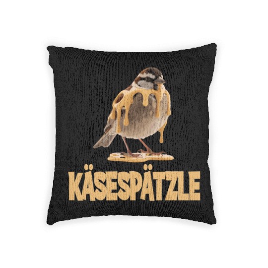 Käsespätzle Sparrow Delight With Cheesy Drizzle Woven Pillows