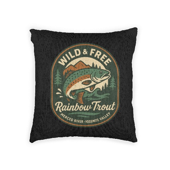 Rainbow Trout Woven Pillows