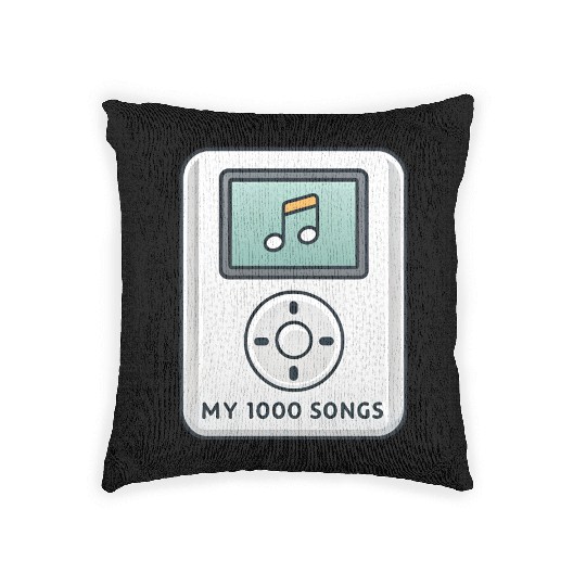My 1000 Songs MP3 Player Retro 2000s Y2K Woven Pillows
