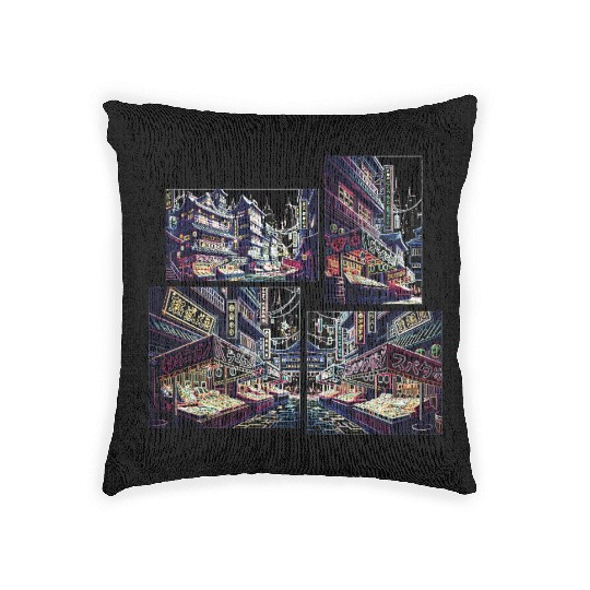 Where Tradition Meets Neons Twilight Woven Pillows