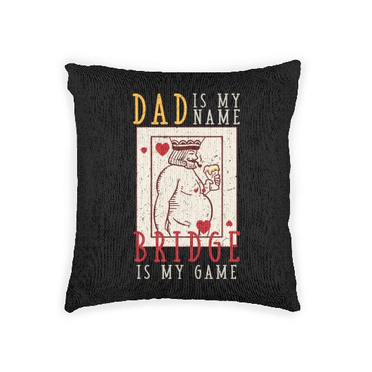Bridge Player Dad Woven Pillows