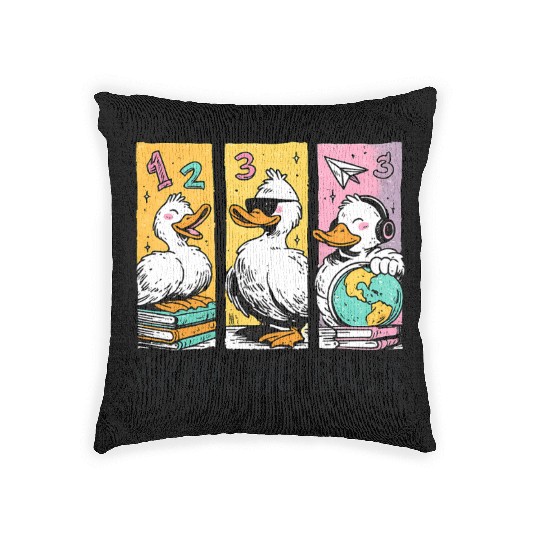 Bruh We Back Silly Goose Back to School Woven Pillows