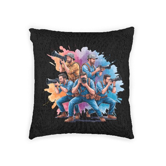Camera Fireworks - Creatives in Action Woven Pillows