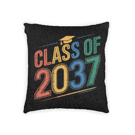 Class of 2037 Grow With Me, Funny back to school Woven Pillows