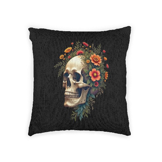 Eco Skull ❘ Nature Vibes ✦ Rebirth Woven Pillows