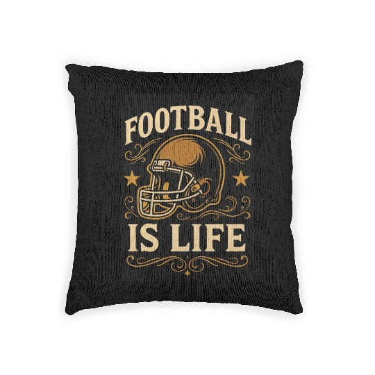 football is life Woven Pillows