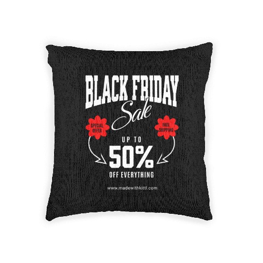 Hustle Wear Black Friday ,Woven Pillows design