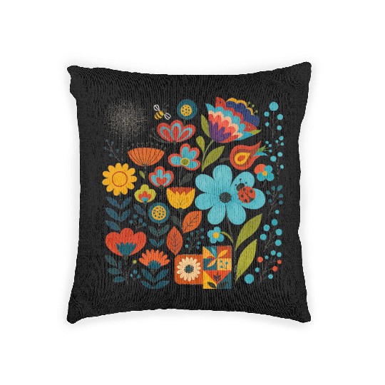Joyful Meadow & Nature Friends Woven Pillows