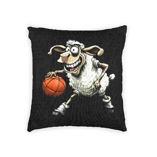 Sheep Basketball / Basketball player Sheeps Woven Pillows