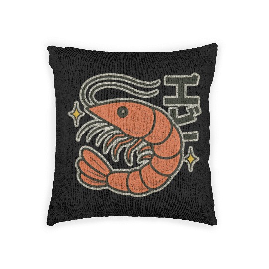 Kawaii Shrimp Japanese Woven Pillows