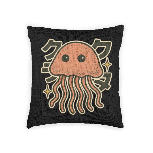 Kawaii Jellyfish Japanese Woven Pillows