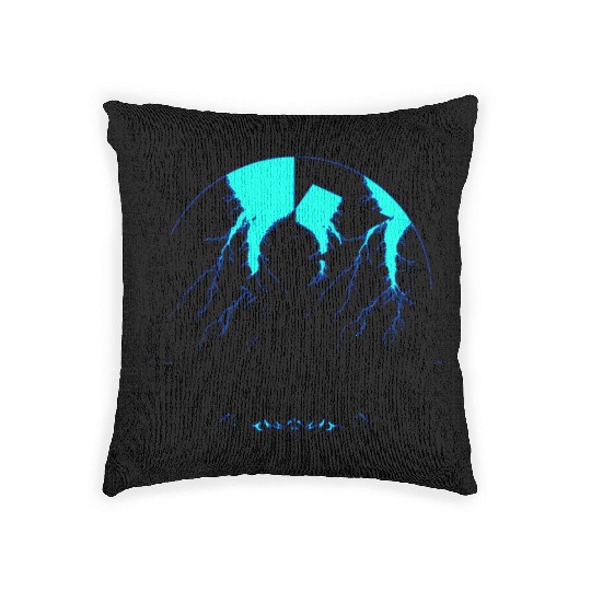 Royal Blue Lightning shadow Woven Pillows