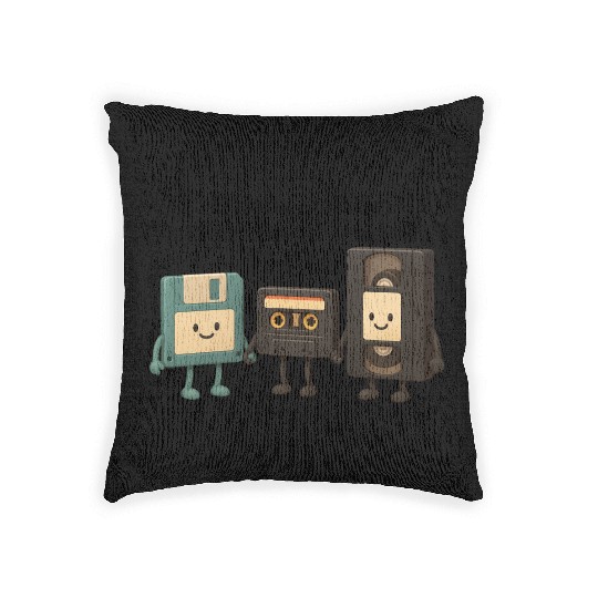 OG Viral Crew, Floppy Disk Cassette Tape VHS Woven Pillows