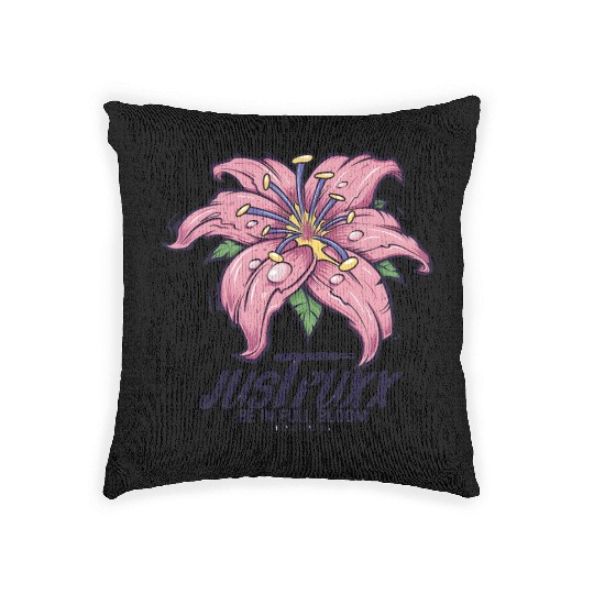 Dark Bloom Lily – JustRuxx Graphic Design Woven Pillows