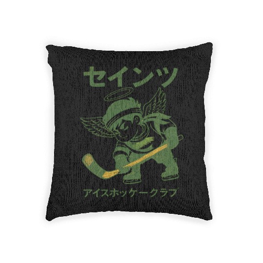 Defunct Japanese Minnesota Fighting Saints Hockey Woven Pillows