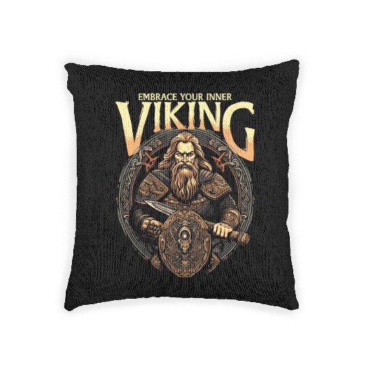 Viking Mythology Pagan Embrace Your Inner Viking Woven Pillows