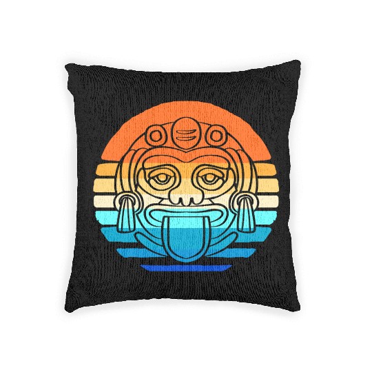 Mayan And Aztec Symbols Indigenous Tribe Woven Pillows