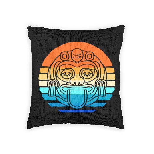 Mayan And Aztec Symbols Indigenous Tribe Woven Pillows