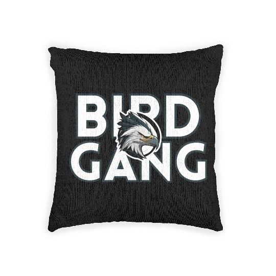 Eagle Head Bird Gang Logo Design Woven Pillows