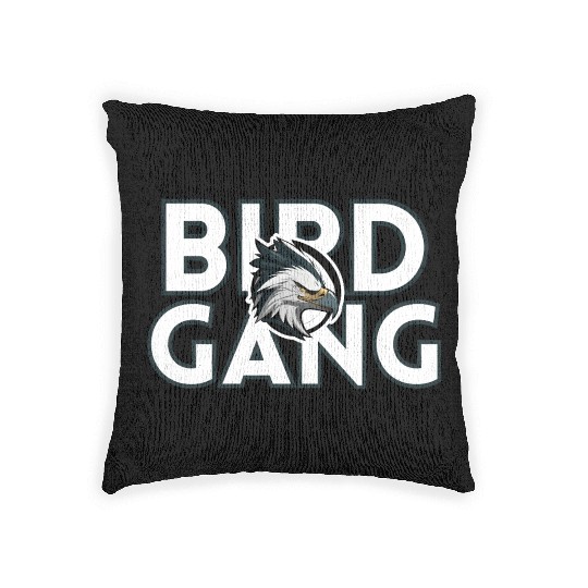 Eagle Head Bird Gang Logo Design Woven Pillows