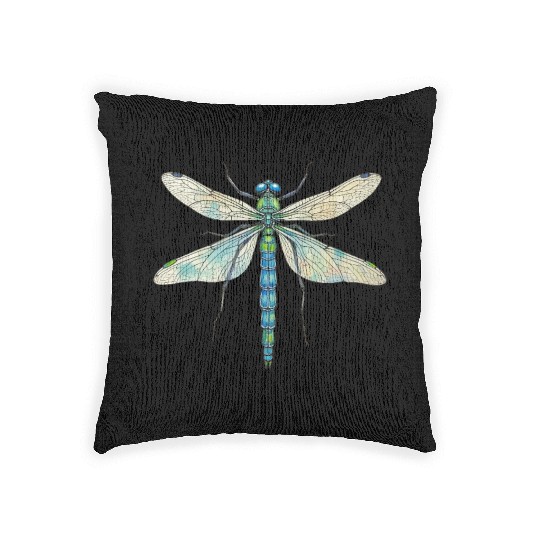 Dragonfly design insect art entomology I love bugs Woven Pillows