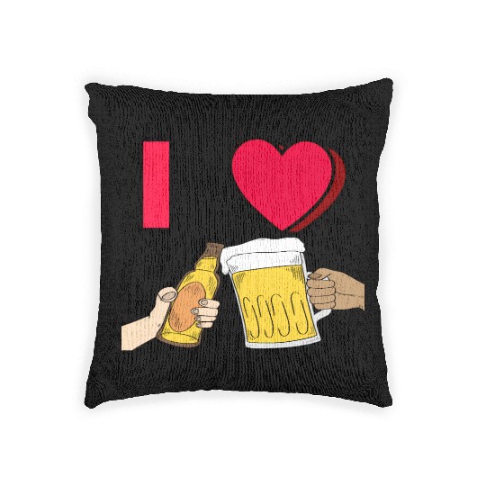 I LOVE BEER #1 Woven Pillows