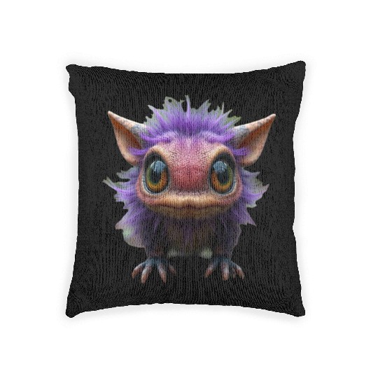Cutie Creature - Purple Woven Pillows