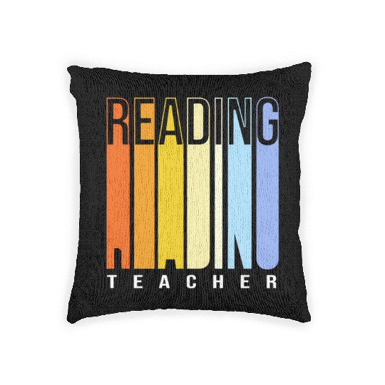 Back To School Reading Teacher Woven Pillows