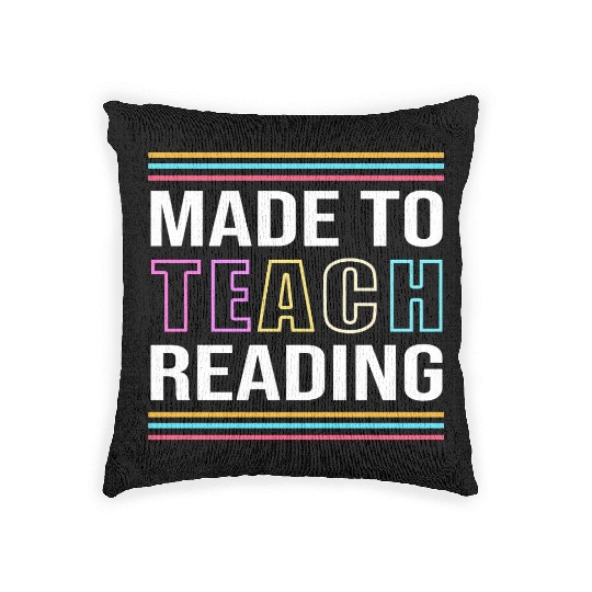 Back To School Reading Teacher Woven Pillows