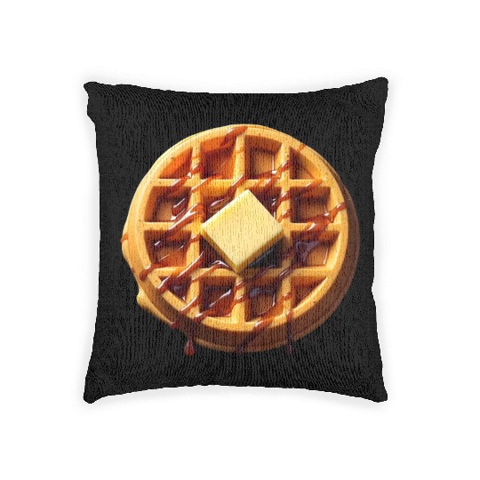 Waffle Funny Lazy Easy Halloween Costume Woven Pillows