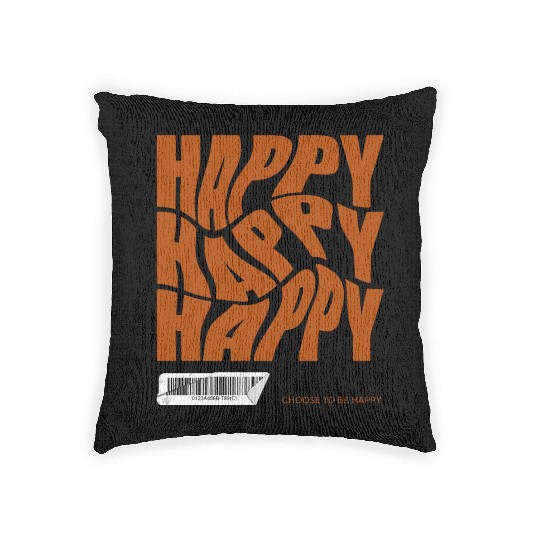 Choose Happy Woven Pillows