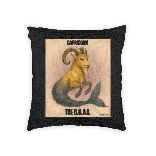 Capricorn The Mythical Sea Goat Woven Pillows