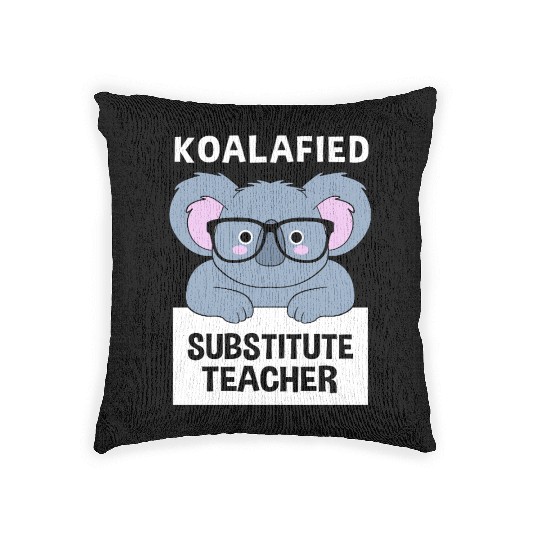 Substitute Teacher Koala School Teaching Woven Pillows