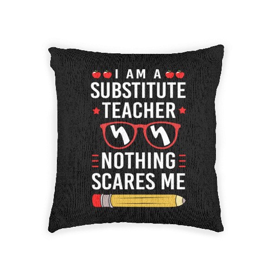 Substitute Teacher Back To School Woven Pillows