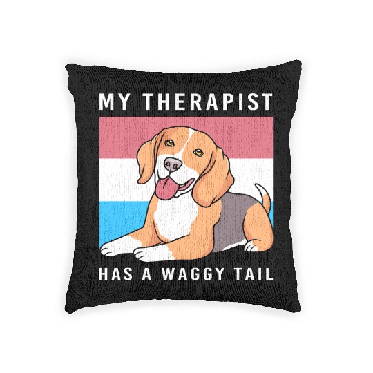 Therapy Dog Lover Psychology Therapist Woven Pillows