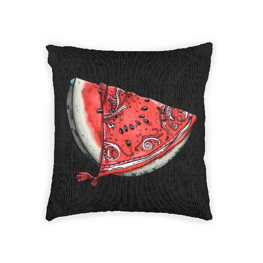 Streetwear Watermelon Slice - Fresh Summer Fruit Woven Pillows
