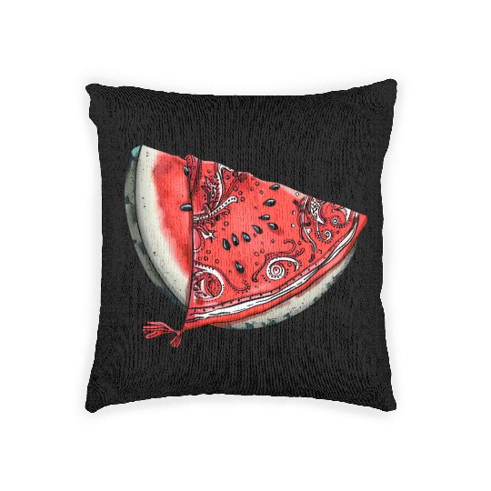 Streetwear Watermelon Slice - Fresh Summer Fruit Woven Pillows