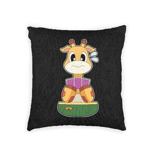Giraffe Poker Poker cards Woven Pillows