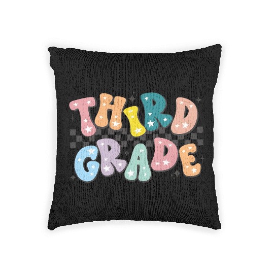 Colorful Starry Thank You Card Design Woven Pillows