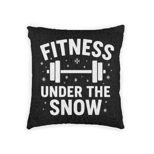 Fitness Under the Snow Winter Woven Pillows