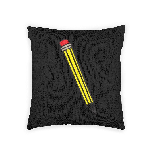 Classic Pencil Icon – Back to School Essential Woven Pillows