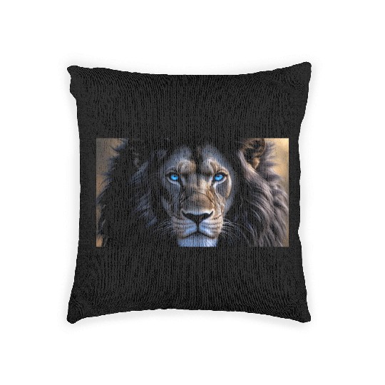 Head Of A Lion Woven Pillows