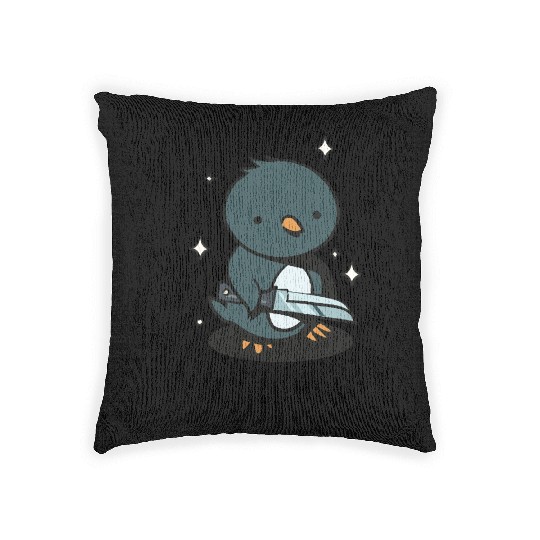 Trick or Beak - Bird Halloween Woven Pillows