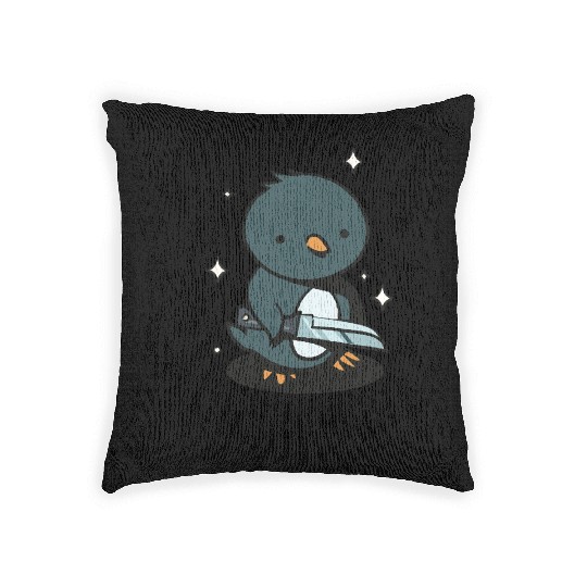 Trick or Beak - Bird Halloween Woven Pillows