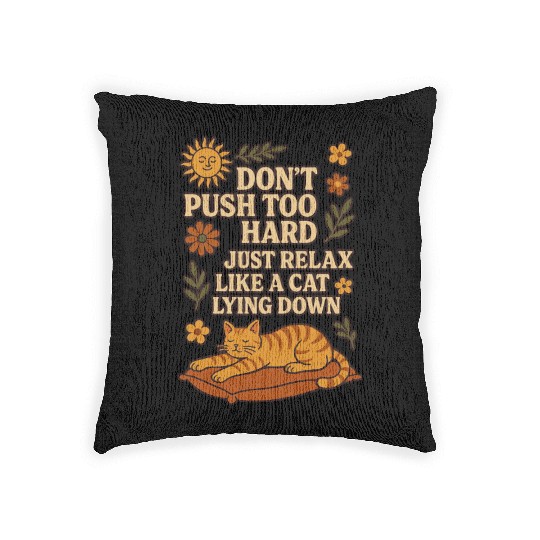 Relaxing Cat Nap Inspirational Design Woven Pillows