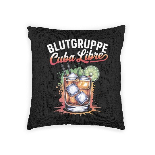 Blutgruppe Cuba Libre Cocktail Bartender Woven Pillows
