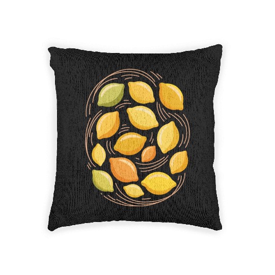 Lemon Pattern for Citrus Lovers Woven Pillows